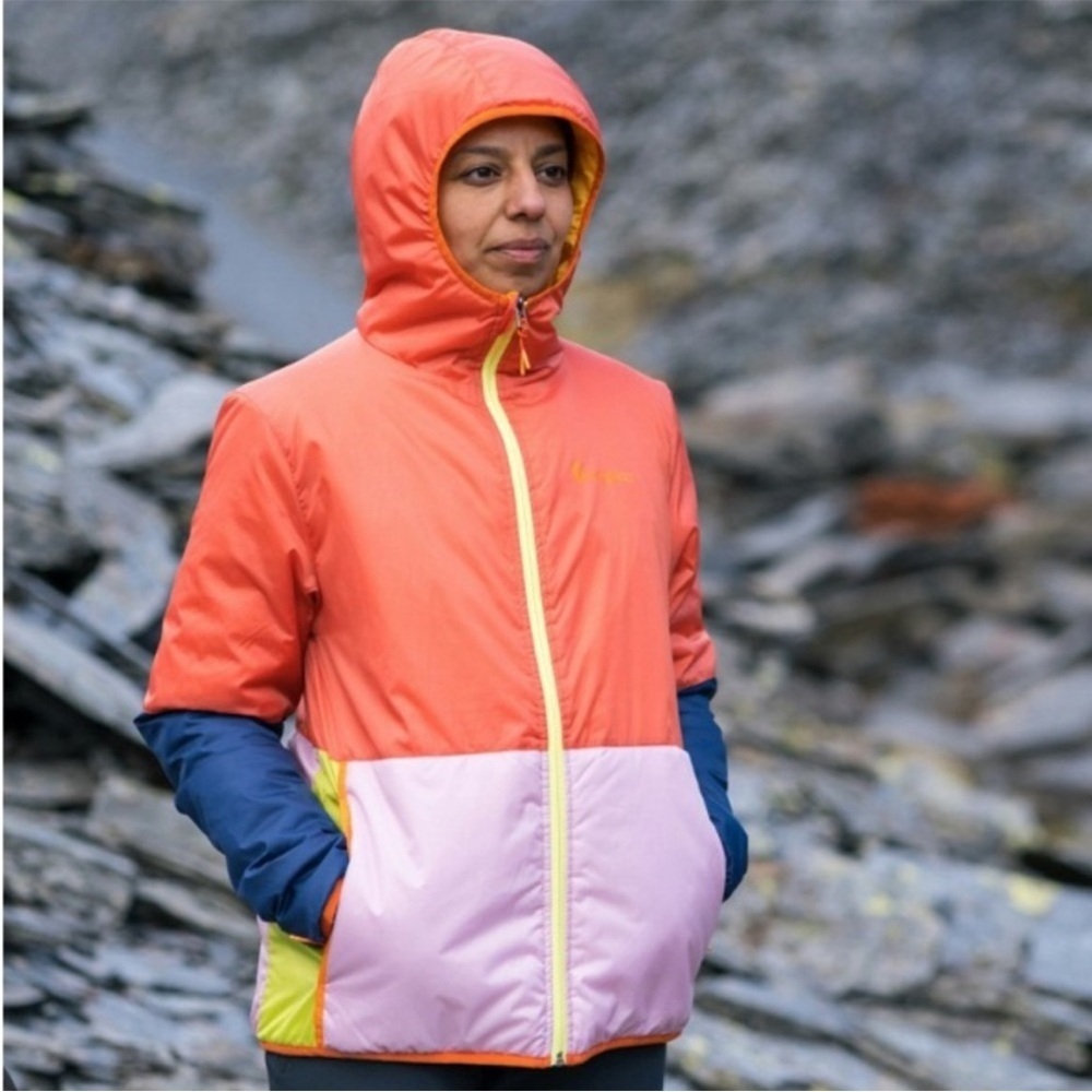 Cotopaxi Teca Cálido Hooded Reversible Jacket In Super Bloom New Size XS - Picture 2 of 16